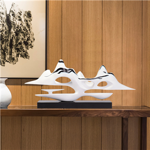 现代新中式抽象雕塑摆件装饰品酒店玄关假山水办公桌创意艺术摆设